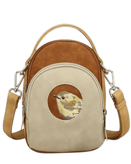 Hi-DI-HI Ditty Hand-/axelväska/crossbody Beige-Kognac-Persika