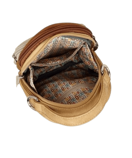 Bolso de mano/bandolera Ditty de Hi-Di-Hi, beige-coñac-melocotón