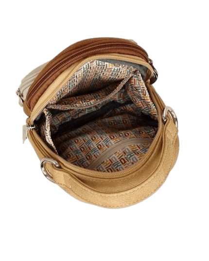 Hi-DI-HI Ditty Hand-/axelväska/crossbody Beige-Kognac-Persika