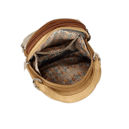 Hi-DI-HI Ditty Hand-/schoudertas/crossbody Beige-Cognac-Peach