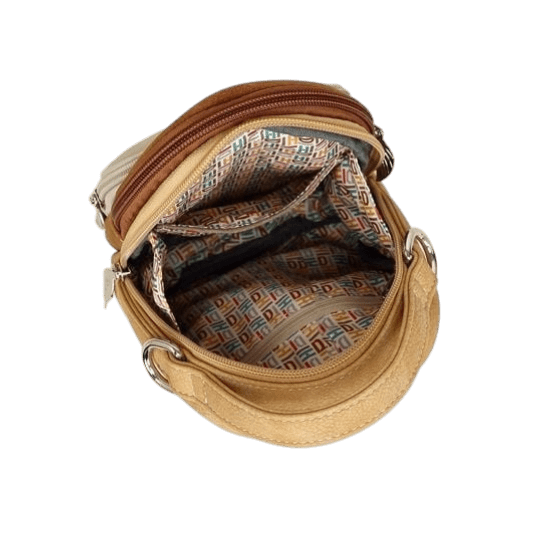 Hi-DI-HI Ditty Hand-/schoudertas/crossbody Beige-Cognac-Peach