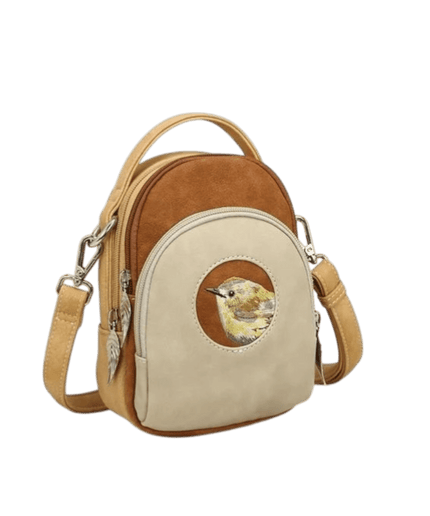 Bolso de mano/bandolera Ditty de Hi-Di-Hi, beige-coñac-melocotón