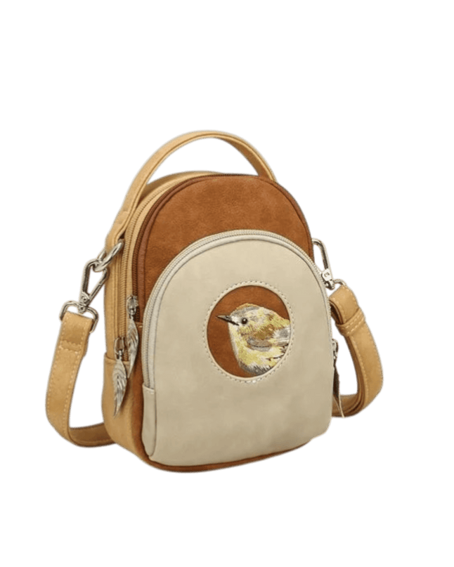 Hi-DI-HI Ditty Hand-/schoudertas/crossbody Beige-Cognac-Peach