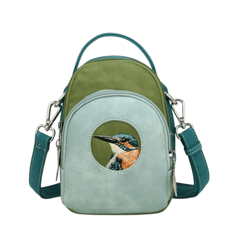 Hi-DI-HI Ditty Hand-/axelväska/crossbody L. Blå/Grön/Petrol Isfågel