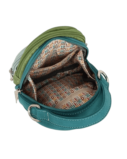 Hi-DI-HI Ditty Hand-/schoudertas/crossbody L. Blue/Green/Petrol Ijsvogel