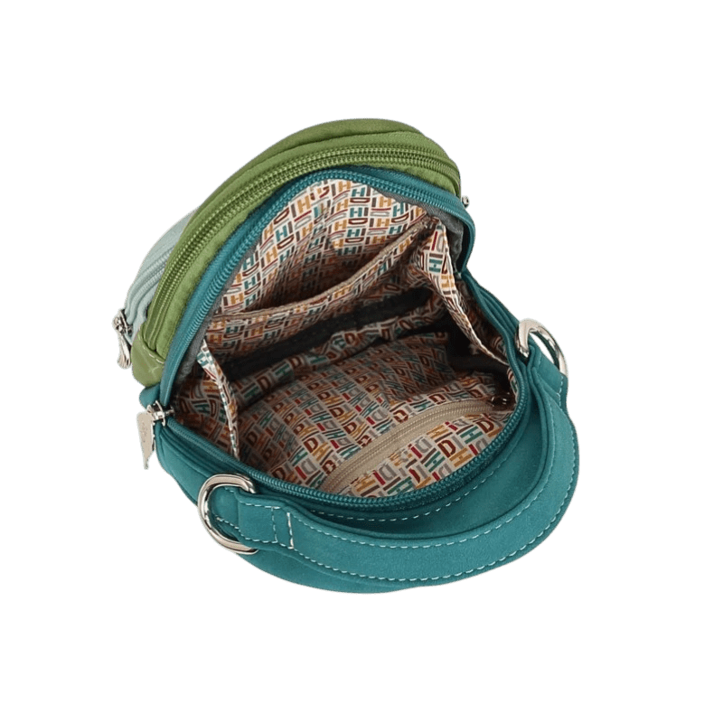 Hi-DI-HI Ditty Hand-/axelväska/crossbody L. Blå/Grön/Petrol Isfågel