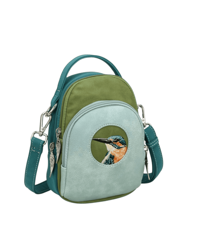 Hi-DI-HI Ditty Hand-/axelväska/crossbody L. Blå/Grön/Petrol Isfågel