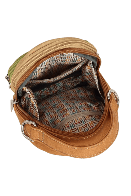 Hi-DI-HI Ditty Hand-/schoudertas/crossbody L. green/Peach/Orange - Roodborstje