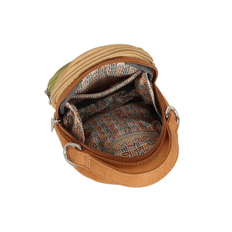 Hi-DI-HI Ditty Hand-/schoudertas/crossbody L. green/Peach/Orange - Roodborstje