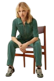 Garbo Zip Jumpsuit Corduroy, matcha green