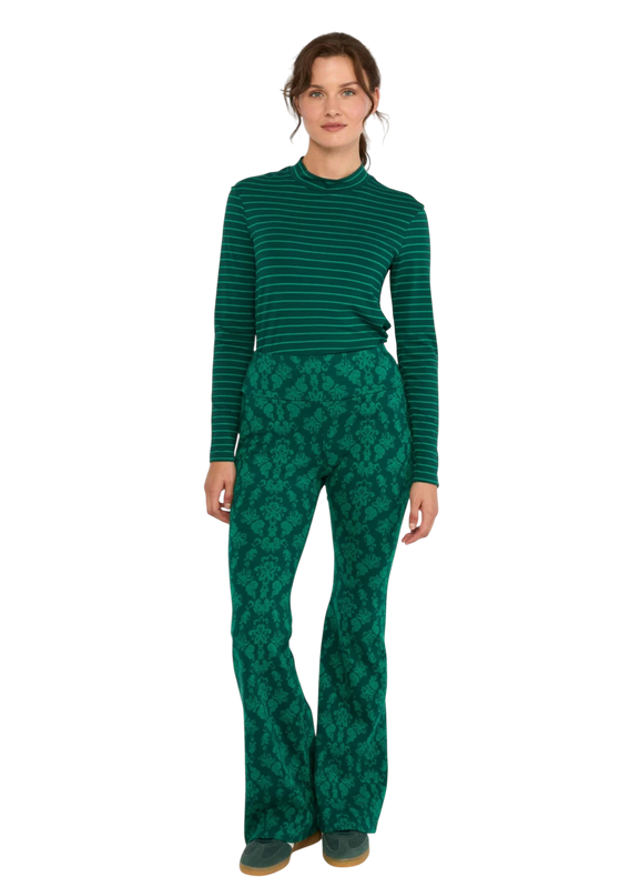 On a Winters Day Flared princess tapestry green