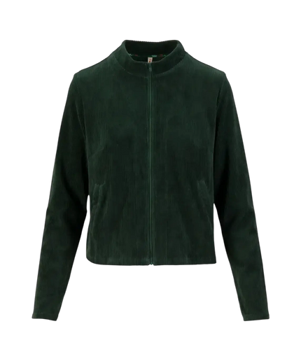 CHAQUETA BLUTSGESCHWISTER JOLLY CON CREMALLERA FINE NEEDLE VERDE