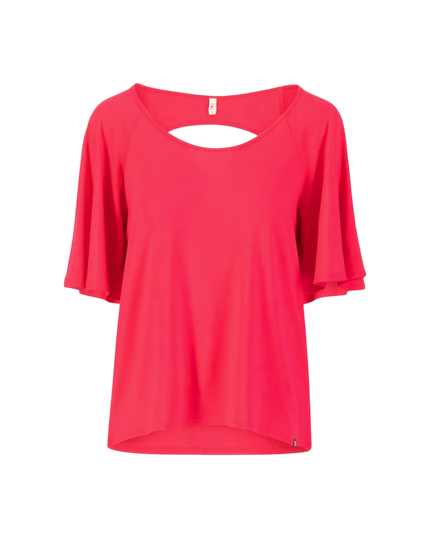 Fly Little Bird", bold ruby red