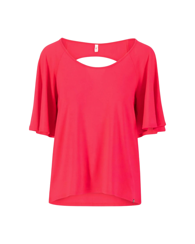 Fly Little Bird", bold ruby red