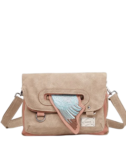 hand- / schoudertas / clutch "King Fisher", pink/ beige
