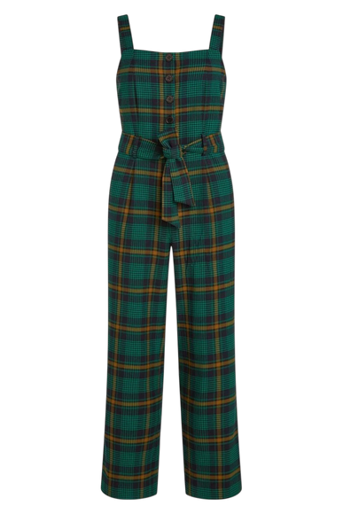 Ines Jumpsuit Leeds Check", evening blue