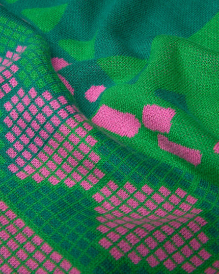 Diamond Loom Egg chunky pullover green