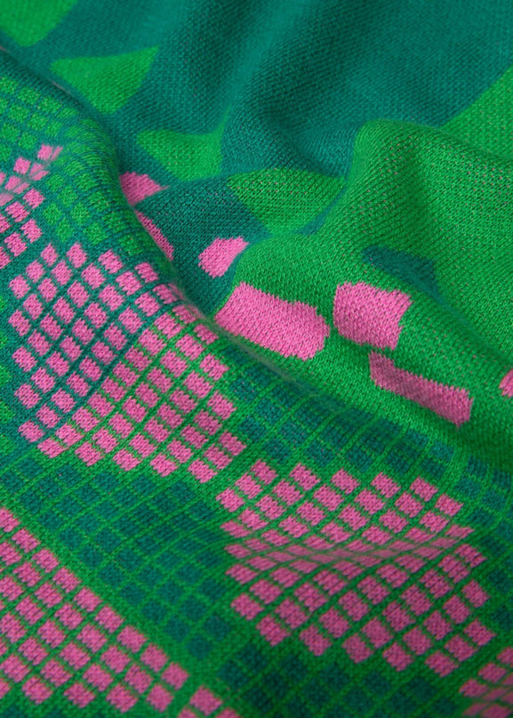 Diamond Loom Egg chunky pullover green