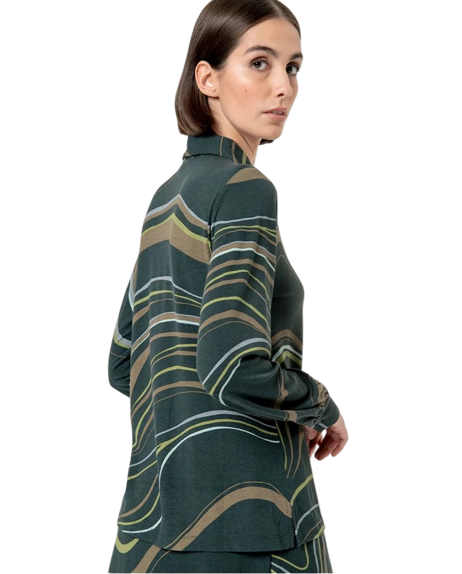 stretchblouse lange mouw, goen