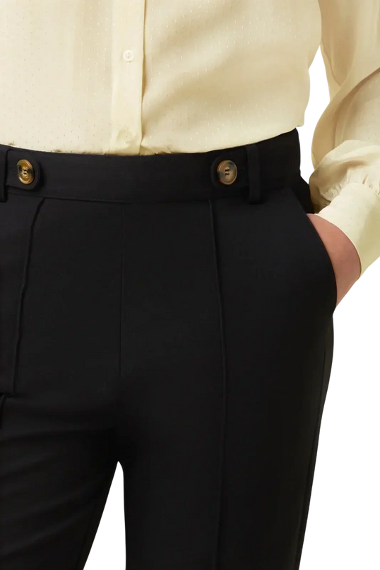 KING LOUIE GARBO PINTUCK PANTS UNI RODEO BLACK