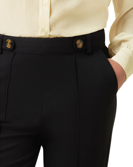 GARBO PINTUCK PANTS UNI RODEO BLACK