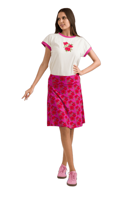 LALAMOUR Rok Esme Fuchsia Flowers