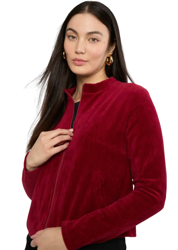 Jolly Zip Up fine needle red