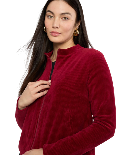 Jolly Zip Up fine needle red