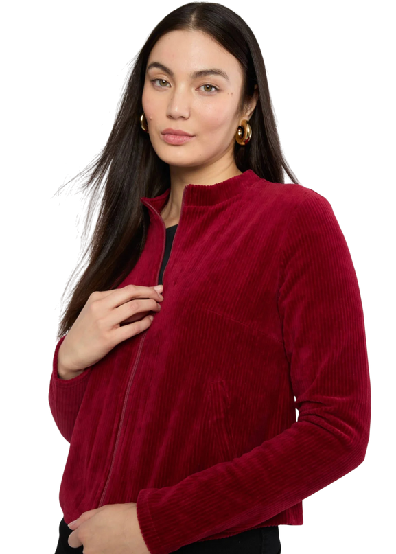 Jolly Zip Up fine needle red