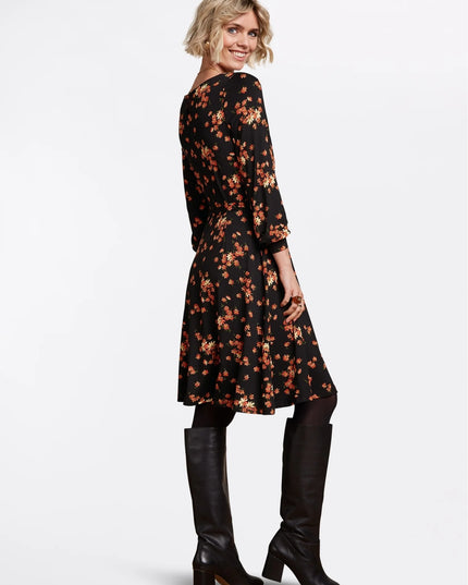 KING LOUIE Betty Bellsleeve Dress Rivera Black