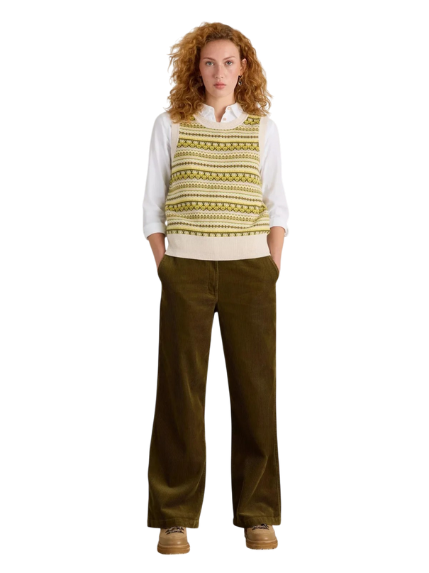 Fairisle Stripe Tank Spencer",  chartreuse multi