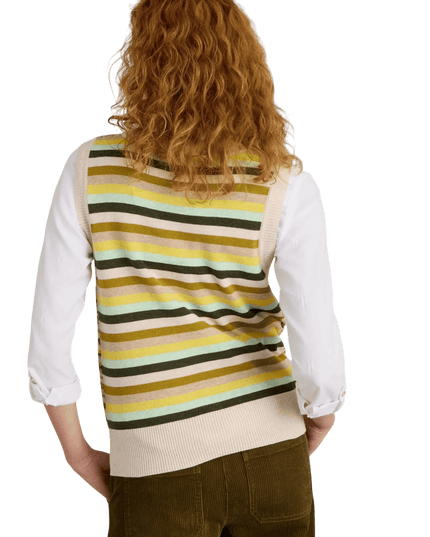 Fairisle Stripe Tank Spencer",  chartreuse multi