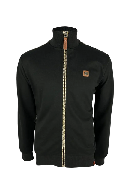 TROJAN HOUNDSTOOTH TRIM TRACK TOP