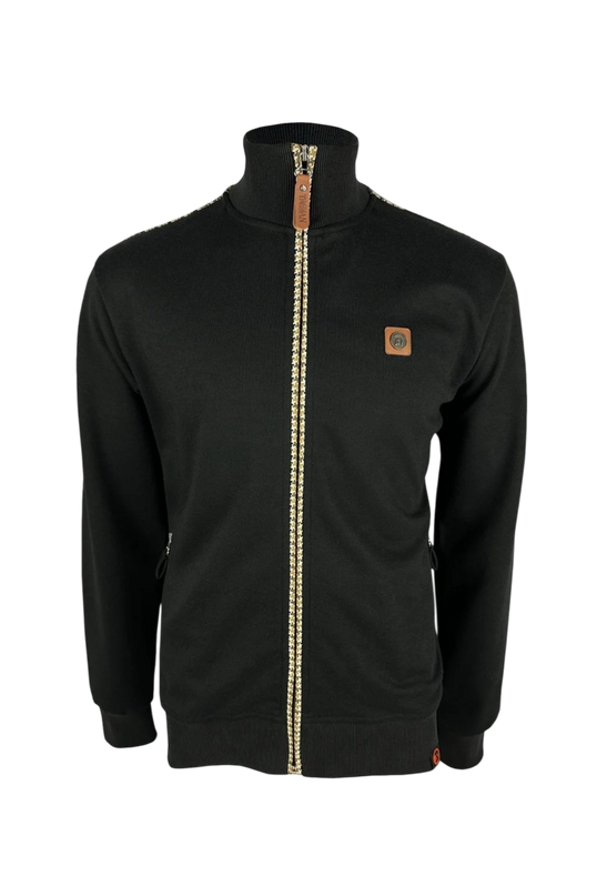 HOUNDSTOOTH TRIM TRACK TOP