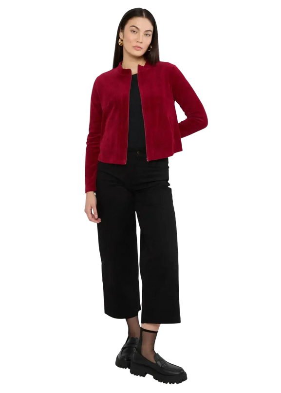 Jolly Zip Up fine needle red