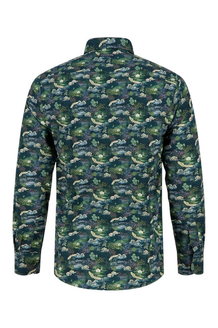 A fish named Fred blouse Fuji Dream, Dark Green
