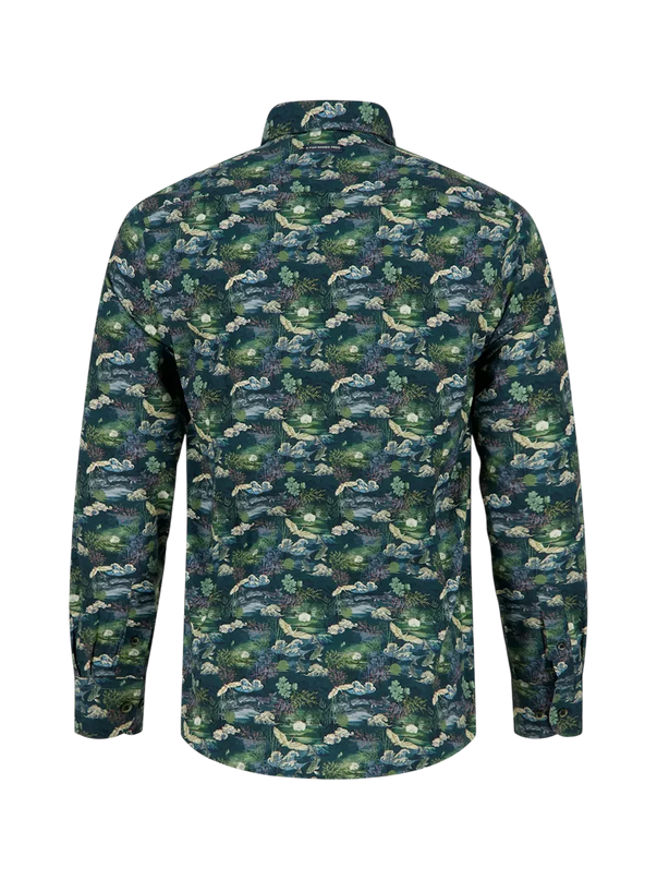 A fish named Fred blouse Fuji Dream, Dark Green