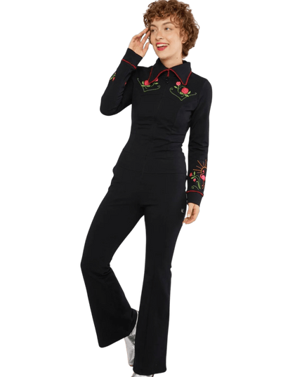 BLUTSGESCHWISTER Flamingo King, legendärer Rockabilly Schwarz