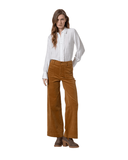 SURKANA pantaloni svasati "Esmeralda", senape