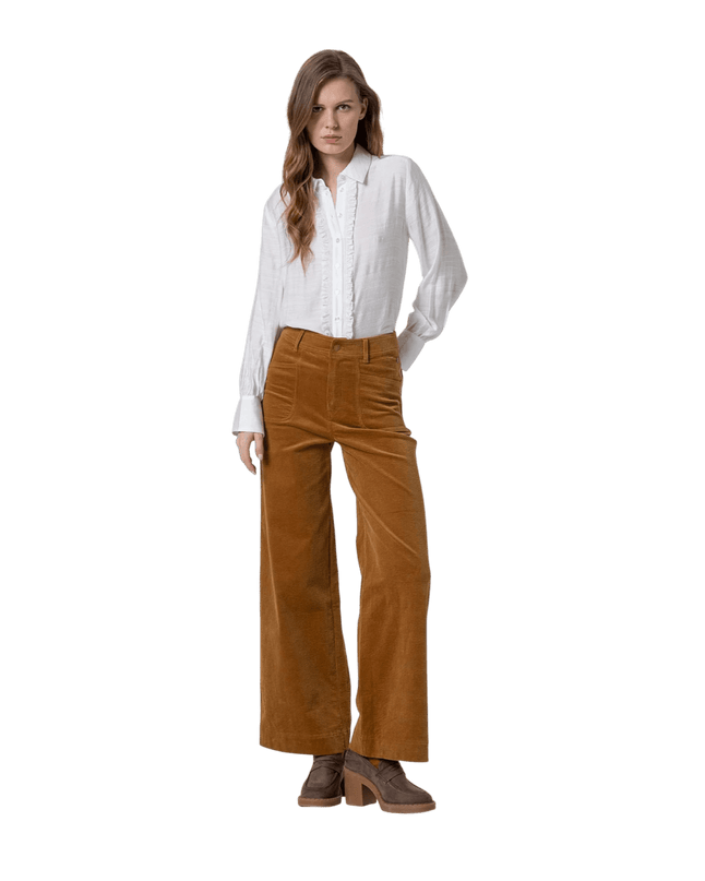 SURKANA flared pants "Esmeralda", mustard