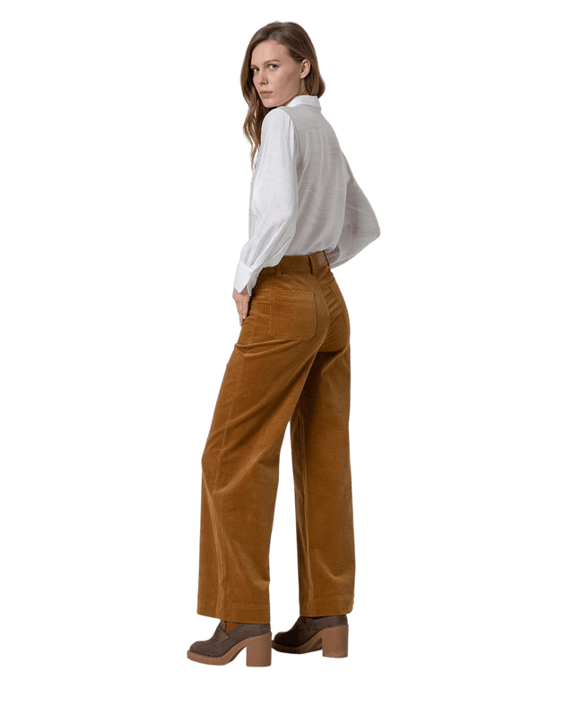 SURKANA flared pants "Esmeralda", mustard