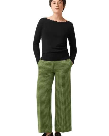 Federica Pants Ivy Check guacemole