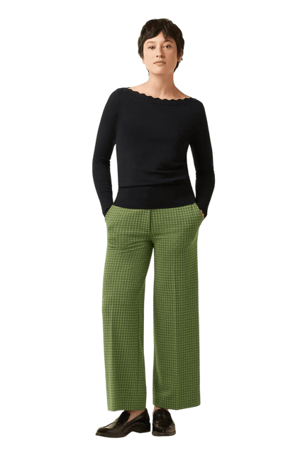 Frederica Hose Ivy Check Guacamole