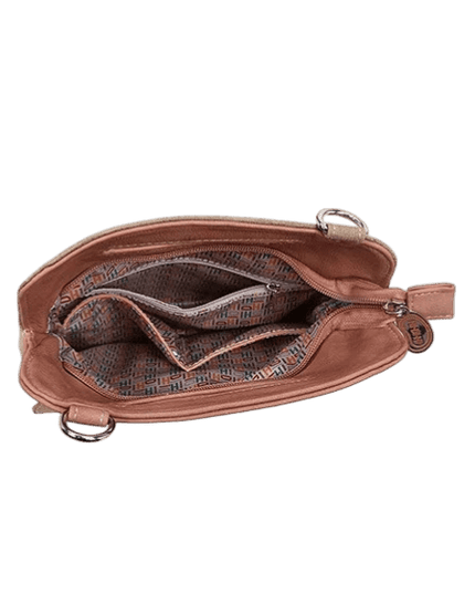 hand- / schoudertas / clutch "King Fisher", pink/ beige