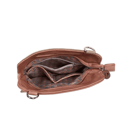 hand- / schoudertas / clutch "King Fisher", pink/ beige