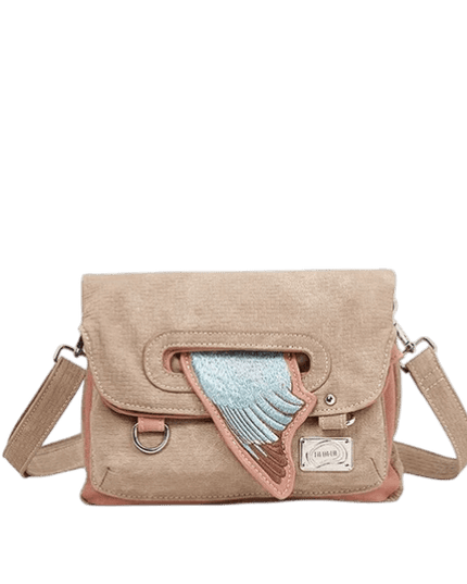 hand- / schoudertas / clutch "King Fisher", pink/ beige