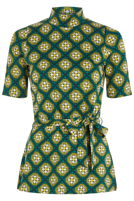 KING LOUIE Heloise Tunic Top Kirby Para Green