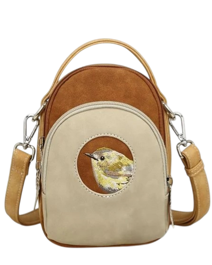 Ditty Hand-/schoudertas/crossbody Beige-Cognac-Peach