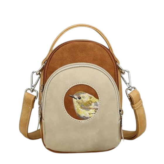 Ditty Hand-/schoudertas/crossbody Beige-Cognac-Peach