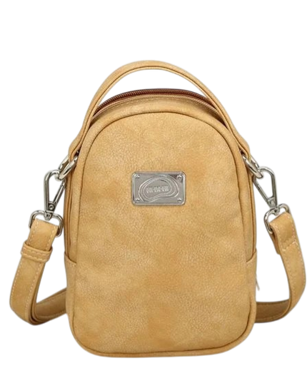 Ditty Hand-/schoudertas/crossbody Beige-Cognac-Peach